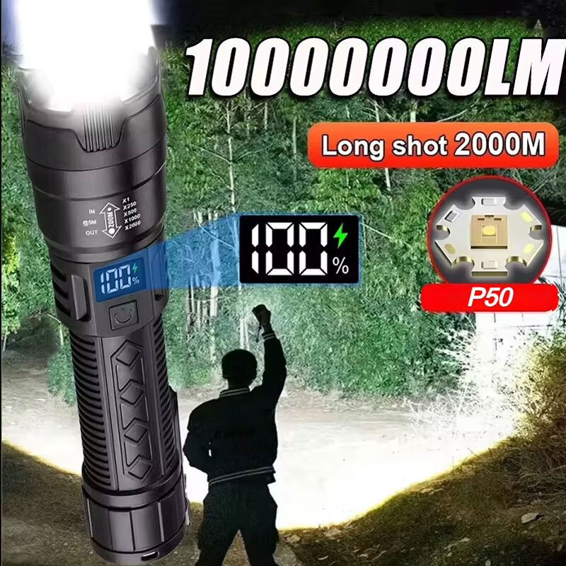 Fishing Light - Hoge Sterke LED-zaklampen 2000LM Tactische Zaklamp