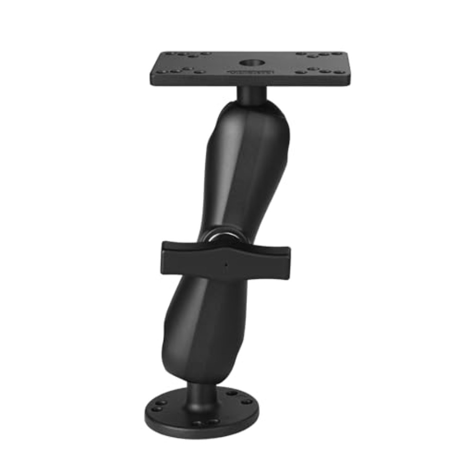 Fish Finder Mount - Kajak/boot fishfinder-houder: aluminium, 1,5 ball helix